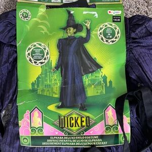 NWT Wicked Elphaba Deluxe Child Costume and trick or treat bag